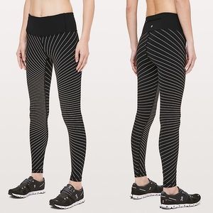 LULULEMON SPEED WUNDER TIGHT REFLECTIVE SIZE 4